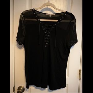 Gypsies & Moondust Lace-Up Shirt